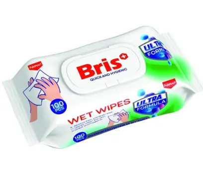 Ubrousky Bris vlhčené antibakteriální 100ks