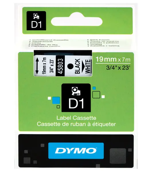 Páska D1 19 mm černo/bílá