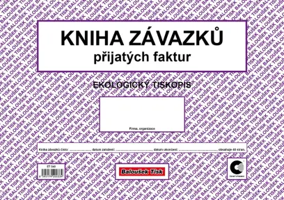 Kniha závazků A4 - přijatých faktur