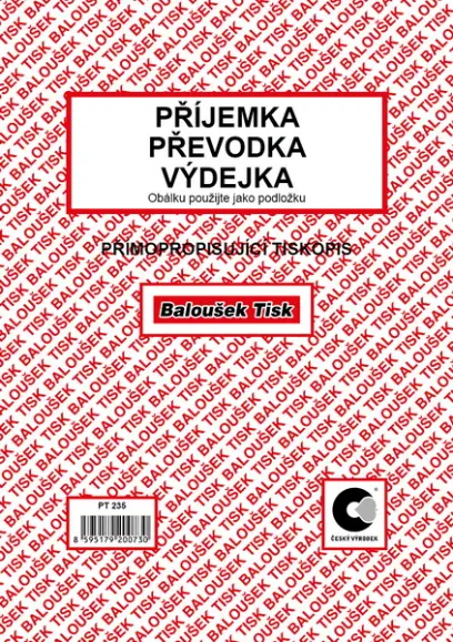 Příjemka převodka výdejka A5 SP
