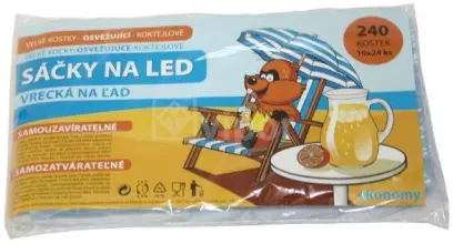 Sáčky na led samouzavíratelné 10x24 cm kostek