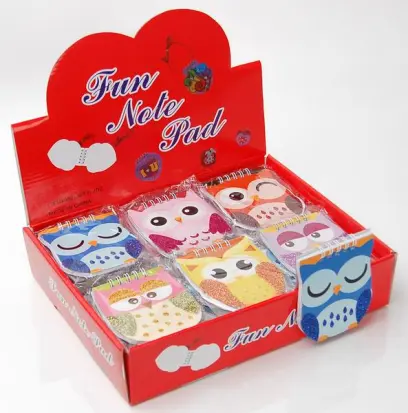 Blok spirálový Wire 01 sova mix