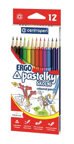 Pastelky 12 trojhranné Centropen