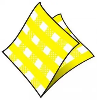 Ubrousky 33x33 cm Karo žluté 100 ks