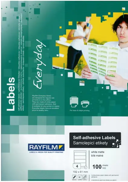 Etikety samolepicí 192 x 61 mm 100 archů Office