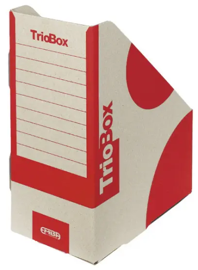 Stojan na časopisy 130 mm Triobox červený