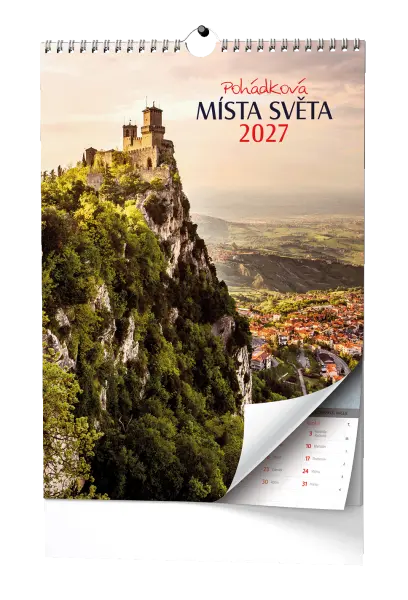 Kalendář nástěnný Pohádková místa - A3