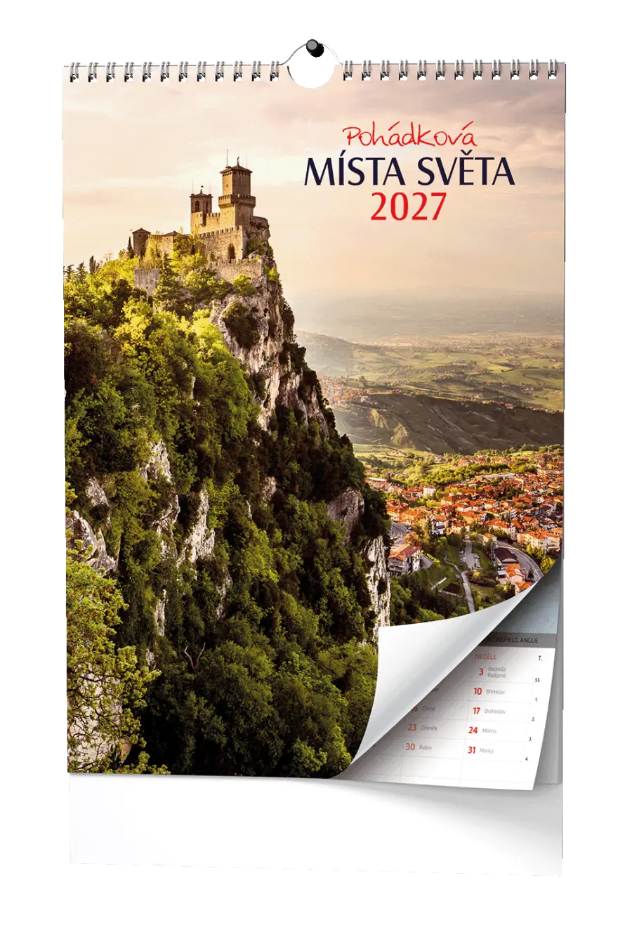 Kalendář nástěnný Pohádková místa - A3