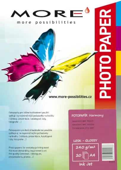 Fotopapír A4 240 g Harmony lesklý 20 listů