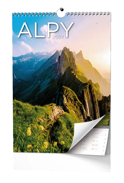 Kalendář nástěnný Alpy - A3