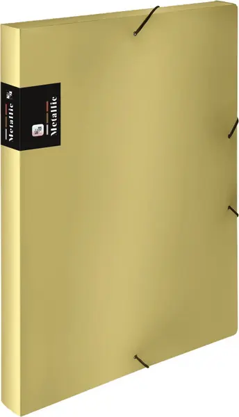 Krabice 3 klopá Metallic zlatá