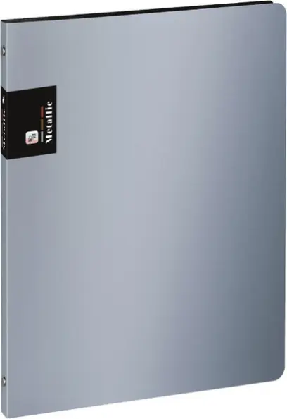Pořadač 4 kroužkový 20 mm PP Metallic stříbrný