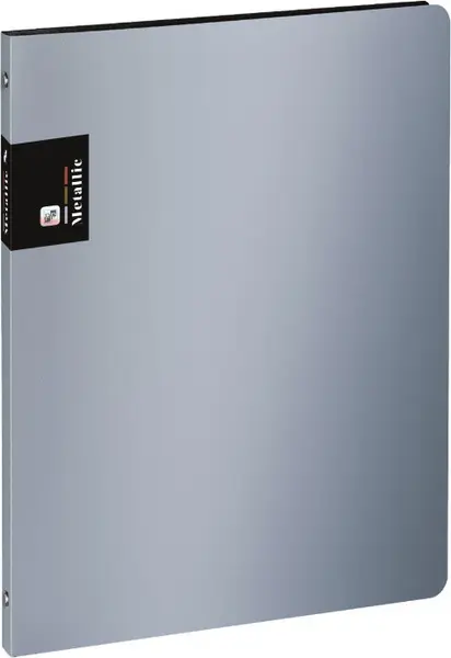 Pořadač 4 kroužkový 20 mm PP Metallic stříbrný
