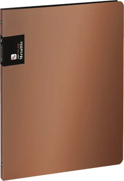 Pořadač 4 kroužkový 20 mm PP Metallic měděný