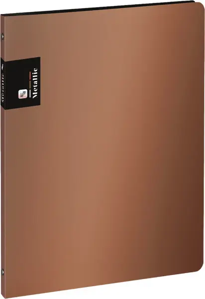 Pořadač 4 kroužkový 20 mm PP Metallic měděný