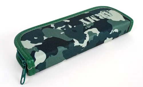 Penál HS4 Army moro 1 zelený