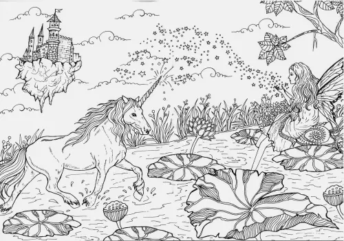 Omalovánka antistresová Jednorožci 3 210x290mm MFP
