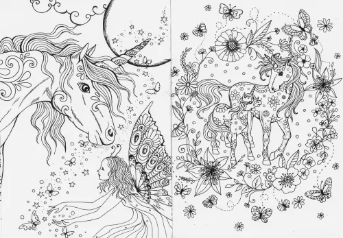 Omalovánka antistresová Jednorožci 3 210x290mm MFP