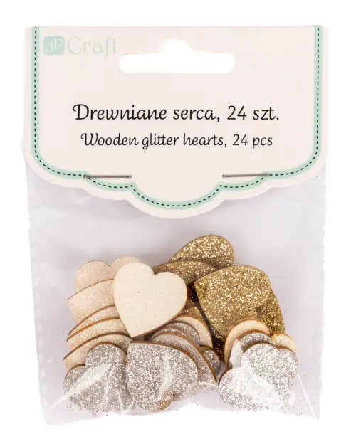 Ozdoba dřevěná DPDN-169 srdce glitter DP