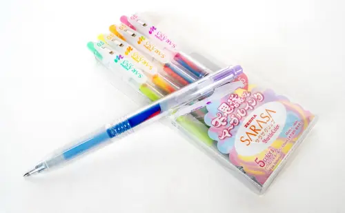 Pero gelové Sarasa Clip Marble 5 barev