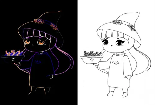 Obrázek škrabací Mark 9 ks 12 čarodějka