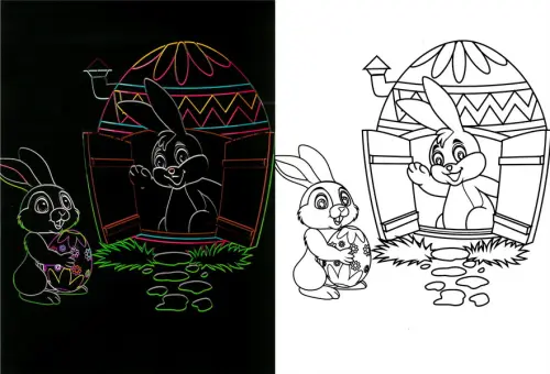 Obrázek škrabací Mark 9 ks 13 velikonoce