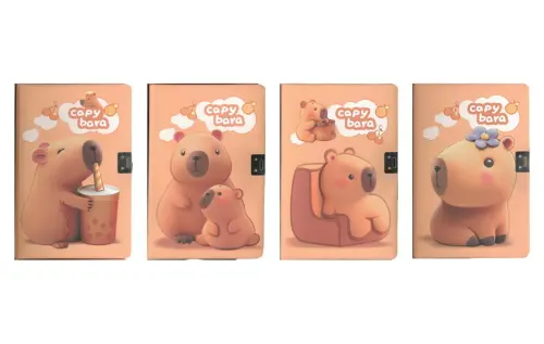 Zápisník se zámkem B6 Capybara mix