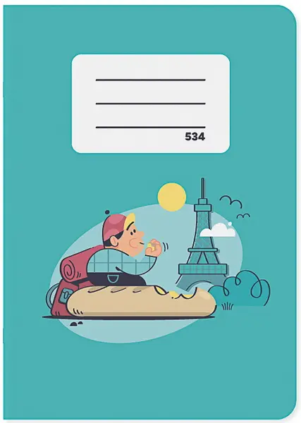 Sešit 534 bezdřevý formát A5 30 listů linkovaný 2 kolmice