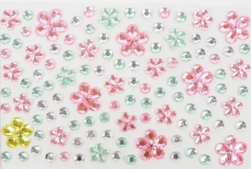 Kamínky samolepicí 03 kytičky 10 ks