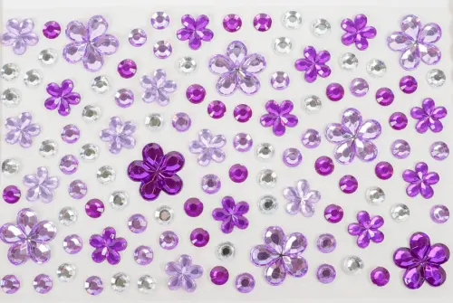 Kamínky samolepicí 03 kytičky 10 ks