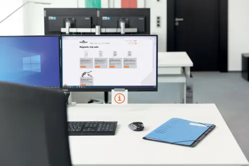 Klip magnetický 60 mm Durafix stříbrný 5 ks