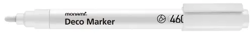 Popisovač nestíratelný Monami Deco 2 mm bílý
