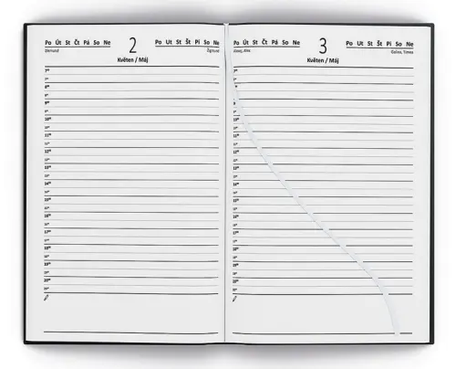 Denní záznamy A5 šedé