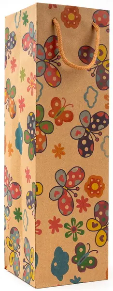 Taška papírová Craft na láhev 2 Ornament mix