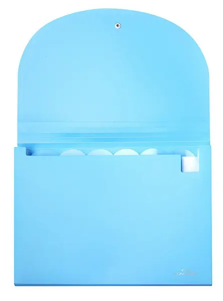 Organizér na dokumenty A4 Concorde s gumou 7 kapes pastelově modrý