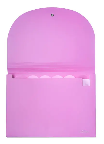 Organizér na dokumenty A4 Concorde s gumou 7 kapes pastelově růžový