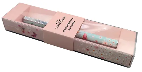 Pero kuličkové Livia v krabičce zelené s motýly