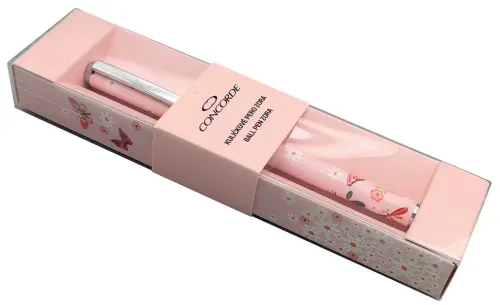 Pero kuličkové Zora v krabičce růžové s motýly