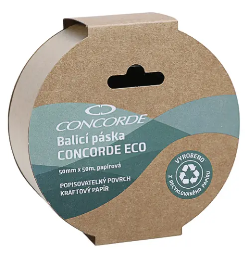 Páska lepicí papírová 50 mm x 50 m CONCORDE ECO hnědá