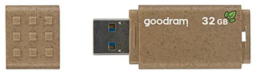 Flash disk 32 GB Goodram ECO FRIENDLY hnědý s krytkou