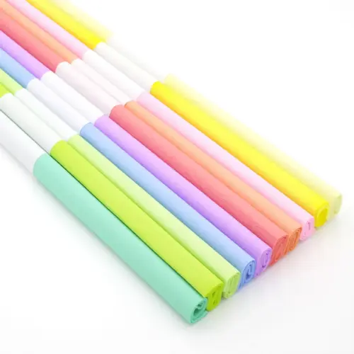 Papír krepový 2 m mix 10 barev pastelový