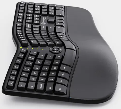 Klávesnice ergonomická Powerton LANA, CZ/SK, drátová (USB), černá