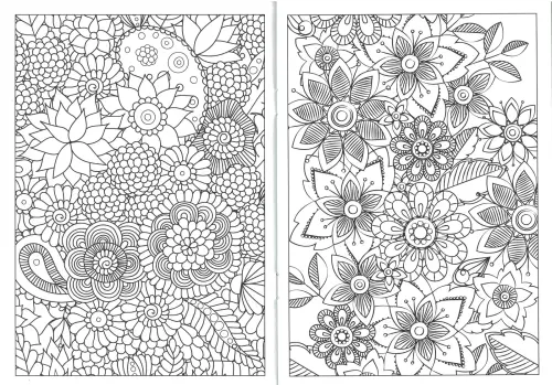 Omalovánka A5 antistresová Květiny