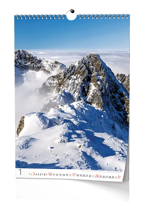 Kalendář nástěnný Tatry - A3